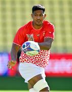 15 September 2023; Tanginoa Halaifonua during the Tonga rugby squad captain's run at the Stade de la Beaujoire in Nantes, France. Photo by Brendan Moran/Sportsfile