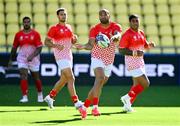 15 September 2023; Afusipa Taumoepeau during the Tonga rugby squad captain's run at the Stade de la Beaujoire in Nantes, France. Photo by Brendan Moran/Sportsfile