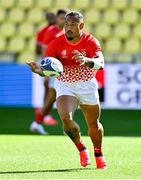 15 September 2023; Sonatane Takulua during the Tonga rugby squad captain's run at the Stade de la Beaujoire in Nantes, France. Photo by Brendan Moran/Sportsfile