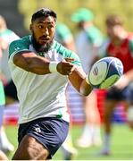 15 September 2023; Bundee Aki during the Ireland rugby squad captain's run at the Stade de la Beaujoire in Nantes, France. Photo by Brendan Moran/Sportsfile