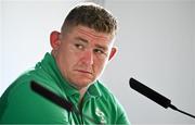 15 September 2023; Tadhg Furlong during a media conference after the Ireland rugby squad captain's run at the Stade de la Beaujoire in Nantes, France. Photo by Brendan Moran/Sportsfile