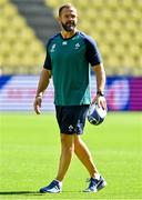 15 September 2023; Head coach Andy Farrell during the Ireland rugby squad captain's run at the Stade de la Beaujoire in Nantes, France. Photo by Brendan Moran/Sportsfile