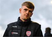 15 September 2023; Ciaron Harkin of Derry City before the SSE Airtricity Men's Premier Division match between Derry City and Shamrock Rovers at The Ryan McBride Brandywell Stadium in Derry. Photo by Stephen McCarthy/Sportsfile
