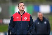 15 September 2023; St Patrick's Athletic manager Jon Daly before the Sports Direct Men’s FAI Cup quarter-final match between Finn Harps and St Patrick's Athletic at Finn Park in Ballybofey, Donegal. Photo by Ramsey Cardy/Sportsfile