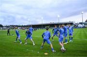15 September 2023; Finn Harps players warm-up before the Sports Direct Men’s FAI Cup quarter-final match between Finn Harps and St Patrick's Athletic at Finn Park in Ballybofey, Donegal. Photo by Ramsey Cardy/Sportsfile
