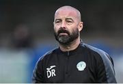 15 September 2023; Finn Harps manager Dave Rogers before the Sports Direct Men’s FAI Cup quarter-final match between Finn Harps and St Patrick's Athletic at Finn Park in Ballybofey, Donegal. Photo by Ramsey Cardy/Sportsfile