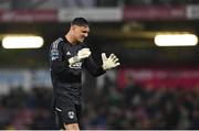 15 September 2023; Cork City goalkeeper Ollie Byrne reacts during the Sports Direct Men’s FAI Cup quarter final match between Cork City and Wexford at Turner's Cross in Cork. Photo by Eóin Noonan/Sportsfile