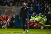 15 September 2023; Finn Harps manager Dave Rogers during the Sports Direct Men’s FAI Cup quarter-final match between Finn Harps and St Patrick's Athletic at Finn Park in Ballybofey, Donegal. Photo by Ramsey Cardy/Sportsfile