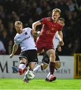 15 September 2023; Daryl Horgan of Dundalk in action against Vince Borden of Galway United during the Sports Direct Men’s FAI Cup quarter-final match between Galway United and Dundalk at Eamonn Deacy Park in Galway. Photo by Ben McShane/Sportsfile