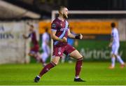 15 September 2023; Conor Keeley of Drogheda United celebrates his side's first goal, scored by team-mate Ryan Brennan, not pictured, during the Sports Direct Men’s FAI Cup quarter-final match between Drogheda United and Bohemians at Weavers Park in Drogheda, Louth. Photo by Seb Daly/Sportsfile