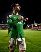 15 September 2023; Ruairi Keating of Cork City celebrates after his side's victory in the Sports Direct Men’s FAI Cup quarter final match between Cork City and Wexford at Turner's Cross in Cork. Photo by Eóin Noonan/Sportsfile