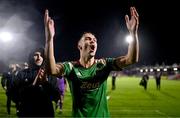 15 September 2023; Cian Coleman of Cork City celebrates after his side's victory in the Sports Direct Men’s FAI Cup quarter final match between Cork City and Wexford at Turner's Cross in Cork. Photo by Eóin Noonan/Sportsfile