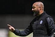 15 September 2023; Finn Harps manager Dave Rogers during the Sports Direct Men’s FAI Cup quarter-final match between Finn Harps and St Patrick's Athletic at Finn Park in Ballybofey, Donegal. Photo by Ramsey Cardy/Sportsfile