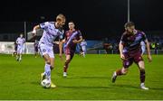 15 September 2023; Kris Twardek of Bohemians in action against Conor Kane of Drogheda United during the Sports Direct Men’s FAI Cup quarter-final match between Drogheda United and Bohemians at Weavers Park in Drogheda, Louth. Photo by Seb Daly/Sportsfile