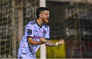 15 September 2023; Adam McDonnell of Bohemians celebrates his side's first goal during the Sports Direct Men’s FAI Cup quarter-final match between Drogheda United and Bohemians at Weavers Park in Drogheda, Louth. Photo by Seb Daly/Sportsfile