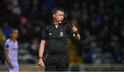 15 September 2023; Referee Damien MacGraith during the Sports Direct Men’s FAI Cup quarter-final match between Drogheda United and Bohemians at Weavers Park in Drogheda, Louth. Photo by Seb Daly/Sportsfile