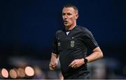 15 September 2023; Referee Damien MacGraith during the Sports Direct Men’s FAI Cup quarter-final match between Drogheda United and Bohemians at Weavers Park in Drogheda, Louth. Photo by Seb Daly/Sportsfile