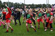 16 September 2023; Players during the warm-up before the 2023 LGFA/Sports Direct Gaelic4Mothers&Others National Blitz Day at Naomh Mearnóg GAA club in Portmarnock, Dublin. Photo by Piaras Ó Mídheach/Sportsfile