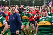 16 September 2023; Players during the warm-up before the 2023 LGFA/Sports Direct Gaelic4Mothers&Others National Blitz Day at Naomh Mearnóg GAA club in Portmarnock, Dublin. Photo by Piaras Ó Mídheach/Sportsfile