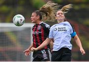 16 September 2023; Emma Hansberry of Sligo Rovers and Mia Dodd of Bohemians during the Sports Direct Women's FAI Cup quarter-final match between Bohemians and Sligo Rovers at Dalymount Park in Dublin. Photo by Seb Daly/Sportsfile