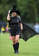 16 September 2023; Referee Gráinne Sands during the 2023 LGFA/Sports Direct Gaelic4Mothers&Others National Blitz Day at Naomh Mearnóg GAA club in Portmarnock, Dublin. Photo by Piaras Ó Mídheach/Sportsfile