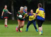 16 September 2023; Action from Naomh Padraig in Antrim and Slaughtmanus from Derry during the 2023 LGFA/Sports Direct Gaelic4Mothers&Others National Blitz Day at Naomh Mearnóg GAA club in Portmarnock, Dublin. Photo by Piaras Ó Mídheach/Sportsfile