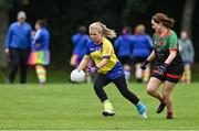 16 September 2023; Action from Naomh Padraig in Antrim and Slaughtmanus from Derry during the 2023 LGFA/Sports Direct Gaelic4Mothers&Others National Blitz Day at Naomh Mearnóg GAA club in Portmarnock, Dublin. Photo by Piaras Ó Mídheach/Sportsfile