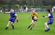 16 September 2023; Áine Larkin of Corduff in Dublin in action against St Conleth's in Kildare during the 2023 LGFA/Sports Direct Gaelic4Mothers&Others National Blitz Day at Naomh Mearnóg GAA club in Portmarnock, Dublin. Photo by Piaras Ó Mídheach/Sportsfile