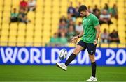 16 September 2023; Hugo Keenan of Ireland walks the pitch before the 2023 Rugby World Cup Pool B match between Ireland and Tonga at Stade de la Beaujoire in Nantes, France. Photo by Brendan Moran/Sportsfile
