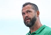 16 September 2023; Ireland head coach Andy Farrell speaks to RTÉ before the 2023 Rugby World Cup Pool B match between Ireland and Tonga at Stade de la Beaujoire in Nantes, France. Photo by Brendan Moran/Sportsfile