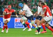 16 September 2023; Tadhg Beirne of Ireland on his way to scoring his side's first try during the 2023 Rugby World Cup Pool B match between Ireland and Tonga at Stade de la Beaujoire in Nantes, France. Photo by Brendan Moran/Sportsfile