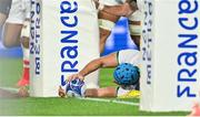 16 September 2023; Tadhg Beirne of Ireland dives to score his side's first try during the 2023 Rugby World Cup Pool B match between Ireland and Tonga at Stade de la Beaujoire in Nantes, France. Photo by Brendan Moran/Sportsfile