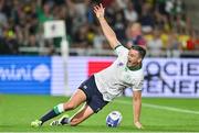 16 September 2023; Jonathan Sexton of Ireland celebrates scoring his side's fourth try to become his country's all-time top points scorer in international rugby during the 2023 Rugby World Cup Pool B match between Ireland and Tonga at Stade de la Beaujoire in Nantes, France. Photo by Brendan Moran/Sportsfile