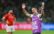 16 September 2023; Jonathan Sexton of Ireland after his side's victory in the 2023 Rugby World Cup Pool B match between Ireland and Tonga at Stade de la Beaujoire in Nantes, France. Photo by Brendan Moran/Sportsfile