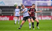 16 September 2023; Emma Hansberry of Sligo Rovers in action against Kira Bates Crosbie of Bohemians during the Sports Direct Women's FAI Cup quarter-final match between Bohemians and Sligo Rovers at Dalymount Park in Dublin. Photo by Seb Daly/Sportsfile