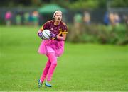 16 September 2023; Celina Carthy of St Maur's in Dublin during the 2023 LGFA/Sports Direct Gaelic4Mothers&Others National Blitz Day at Naomh Mearnóg GAA club in Portmarnock, Dublin. Photo by Piaras Ó Mídheach/Sportsfile