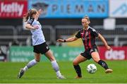 16 September 2023; Katie Burdis of Bohemians in action against Emma Doherty of Sligo Rovers during the Sports Direct Women's FAI Cup quarter-final match between Bohemians and Sligo Rovers at Dalymount Park in Dublin. Photo by Seb Daly/Sportsfile