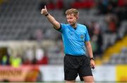16 September 2023; Referee Daniel Murphy during the Sports Direct Women's FAI Cup quarter-final match between Bohemians and Sligo Rovers at Dalymount Park in Dublin. Photo by Seb Daly/Sportsfile