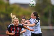 16 September 2023; Sarah Kiernan of Sligo Rovers and Lynn Craven of Bohemians during the Sports Direct Women's FAI Cup quarter-final match between Bohemians and Sligo Rovers at Dalymount Park in Dublin. Photo by Seb Daly/Sportsfile