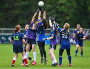 16 September 2023; Action between Man O'War from Dublin and St Brigid's from Leitrim during the 2023 LGFA/Sports Direct Gaelic4Mothers&Others National Blitz Day at Naomh Mearnóg GAA club in Portmarnock, Dublin. Photo by Piaras Ó Mídheach/Sportsfile