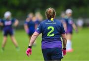 16 September 2023; Maeve McTaigue of St Brigid's in Leitrim with a rubber duck in her hair during the 2023 LGFA/Sports Direct Gaelic4Mothers&Others National Blitz Day at Naomh Mearnóg GAA club in Portmarnock, Dublin. Photo by Piaras Ó Mídheach/Sportsfile