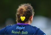 16 September 2023; Maeve McTaigue of St Brigid's in Leitrim with a rubber duck in her hair during the 2023 LGFA/Sports Direct Gaelic4Mothers&Others National Blitz Day at Naomh Mearnóg GAA club in Portmarnock, Dublin. Photo by Piaras Ó Mídheach/Sportsfile