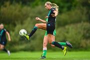 17 September 2023; Stephanie Zambra of Shamrock Rovers scores her side's first goal during the Sports Direct Women's FAI Cup quarter-final match between Cork City and Shamrock Rovers at Bishopstown Stadium in Cork. Photo by Eóin Noonan/Sportsfile