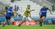 17 September 2023; Peter Lenihan of Blackrock in action against Eoghan Murphy of Sarsfields during the Cork County Premier Senior Club Hurling Championship quarter-final match between Blackrock and Sarsfields at Páirc Uí Chaoimh in Cork. Photo by Eóin Noonan/Sportsfile