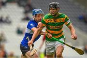 17 September 2023; Tadgh Deasy of Blackrock in action against Cathal McCarthy of Sarsfields during the Cork County Premier Senior Club Hurling Championship quarter-final match between Blackrock and Sarsfields at Páirc Uí Chaoimh in Cork. Photo by Eóin Noonan/Sportsfile