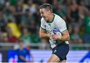 16 September 2023; Jonathan Sexton of Ireland on his way to scoring his side's fourth try and becoming his country's all-time record points scorer in international rugby during the 2023 Rugby World Cup Pool B match between Ireland and Tonga at Stade de la Beaujoire in Nantes, France. Photo by Brendan Moran/Sportsfile