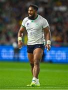 16 September 2023; Bundee Aki of Ireland during the 2023 Rugby World Cup Pool B match between Ireland and Tonga at Stade de la Beaujoire in Nantes, France. Photo by Brendan Moran/Sportsfile