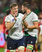 16 September 2023; Josh van der Flier of Ireland after the 2023 Rugby World Cup Pool B match between Ireland and Tonga at Stade de la Beaujoire in Nantes, France. Photo by Brendan Moran/Sportsfile