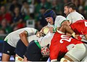 16 September 2023; Ryan Baird and Iain Henderson of Ireland control a maul during the 2023 Rugby World Cup Pool B match between Ireland and Tonga at Stade de la Beaujoire in Nantes, France. Photo by Brendan Moran/Sportsfile