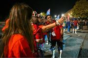 16 September 2023; Malakai Fekitoa of Tonga poses for a selfie with supporters after the 2023 Rugby World Cup Pool B match between Ireland and Tonga at Stade de la Beaujoire in Nantes, France. Photo by Brendan Moran/Sportsfile